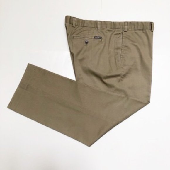 EDDIE BAUER Men’s Flat Front Khaki Chinos Pants 40 W/30 L - Picture 3 of 8